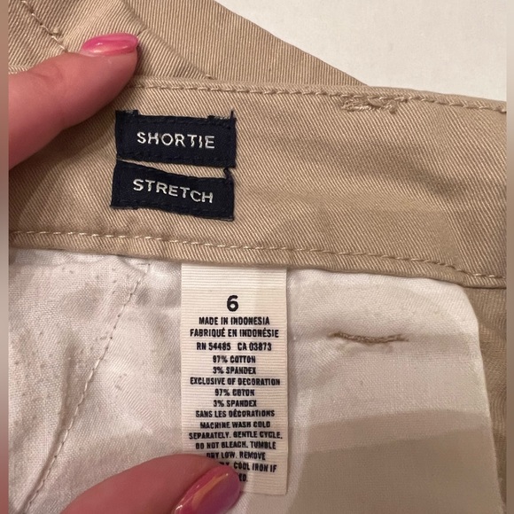 American Eagle Outfitters Stretch Shortie Shirts in Khaki Dz 6 - Picture 3 of 4